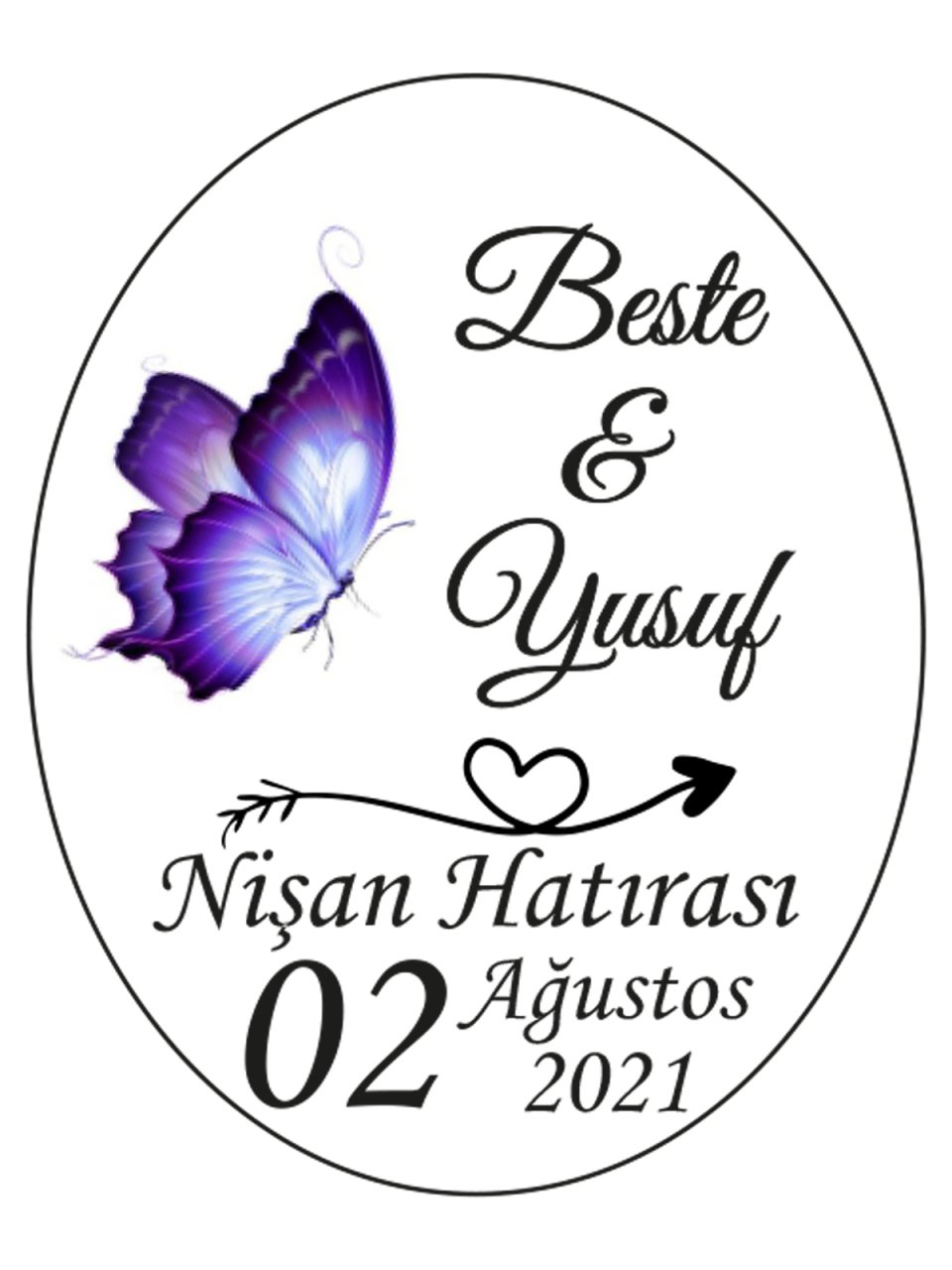 Hediye Şeffaf Epoksi Etiket 45