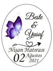 Hediye Şeffaf Epoksi Etiket 45