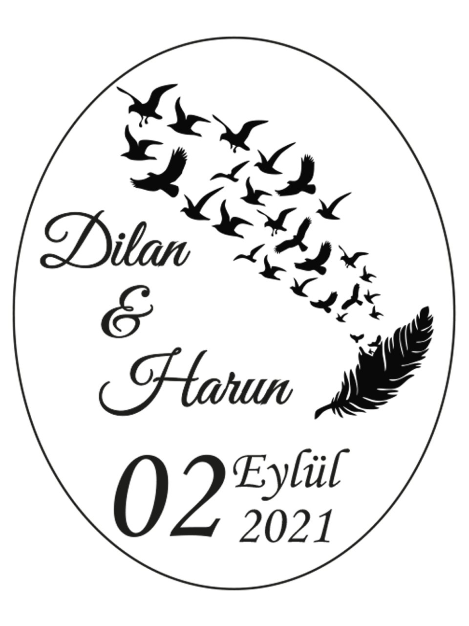 Hediye Şeffaf Epoksi Etiket 46