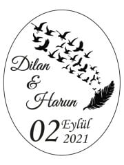 Hediye Şeffaf Epoksi Etiket 46