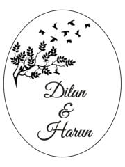 Hediye Şeffaf Epoksi Etiket 47