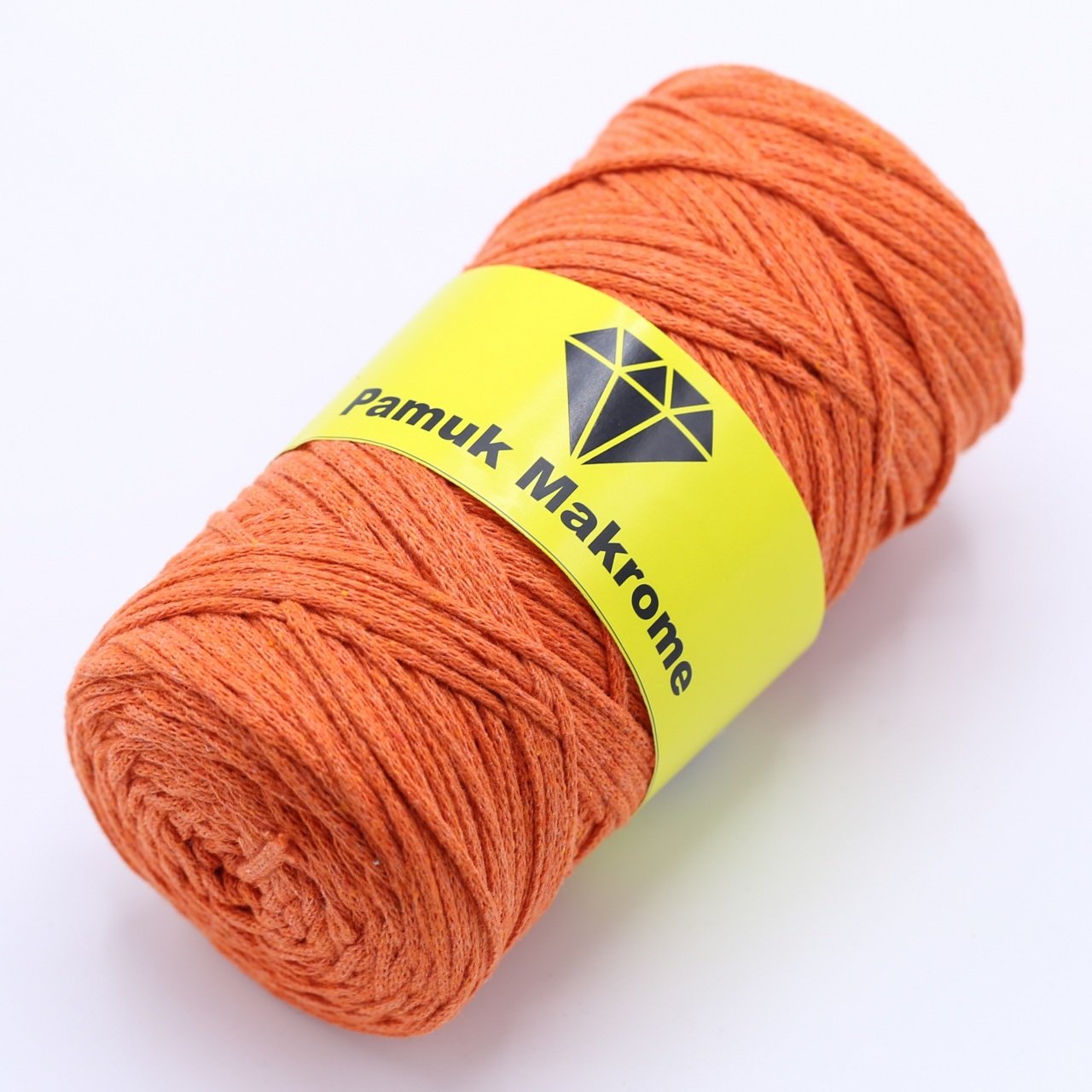 Pamuklu Makrome İpi (2mm - 250gr) Turuncu