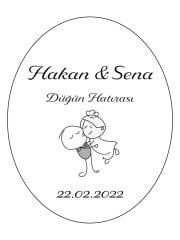 Hediye Şeffaf Epoksi Etiket 56