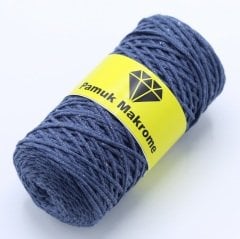Pamuklu Makrome İpi (2mm - 250gr) Lacivert