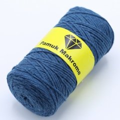 Pamuklu Makrome İpi (2mm - 250gr) Petrol Mavisi