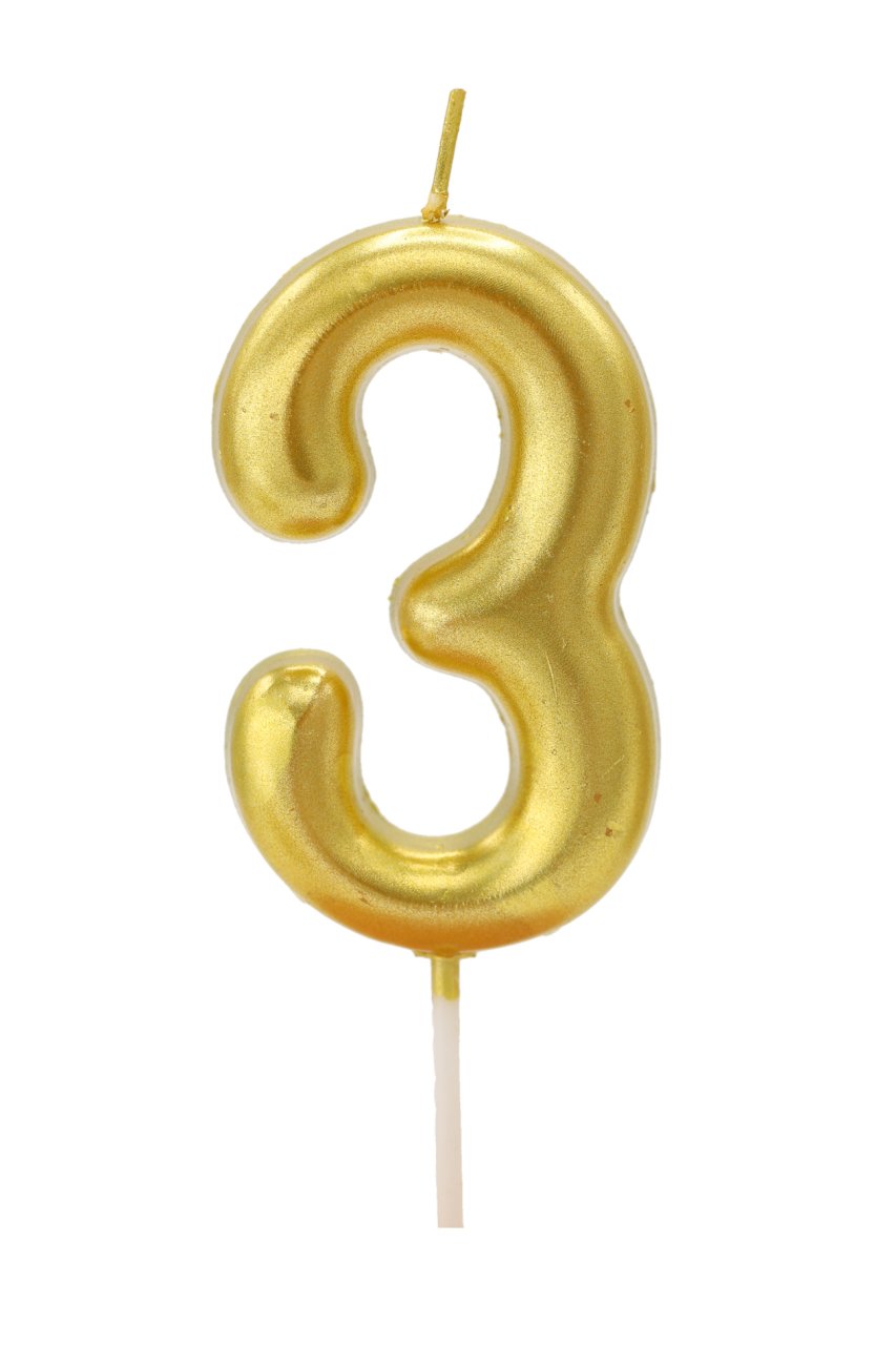 Altın Rakam Mum - Büyük 3