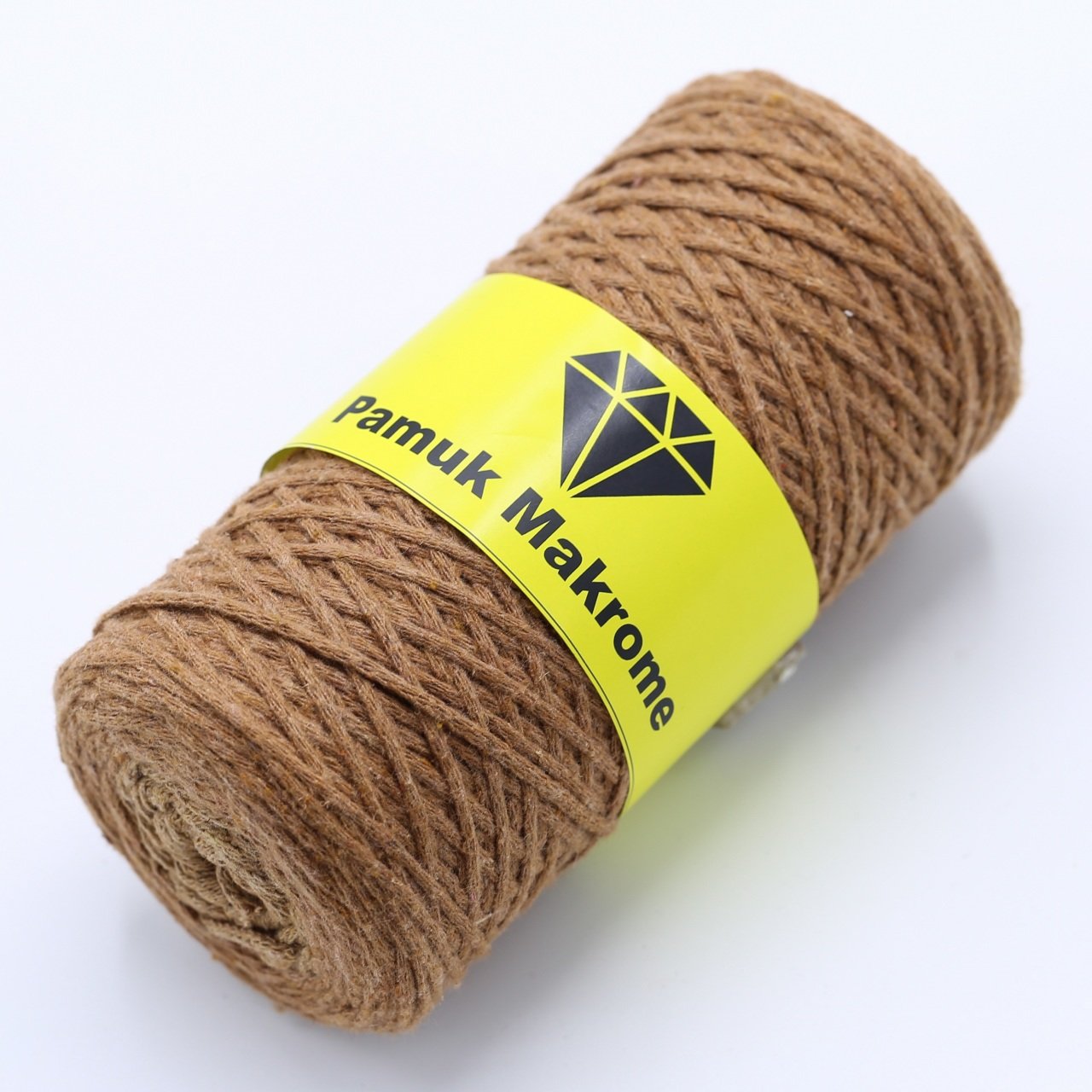 Pamuklu Makrome İpi (2mm - 250gr) Kahverengi