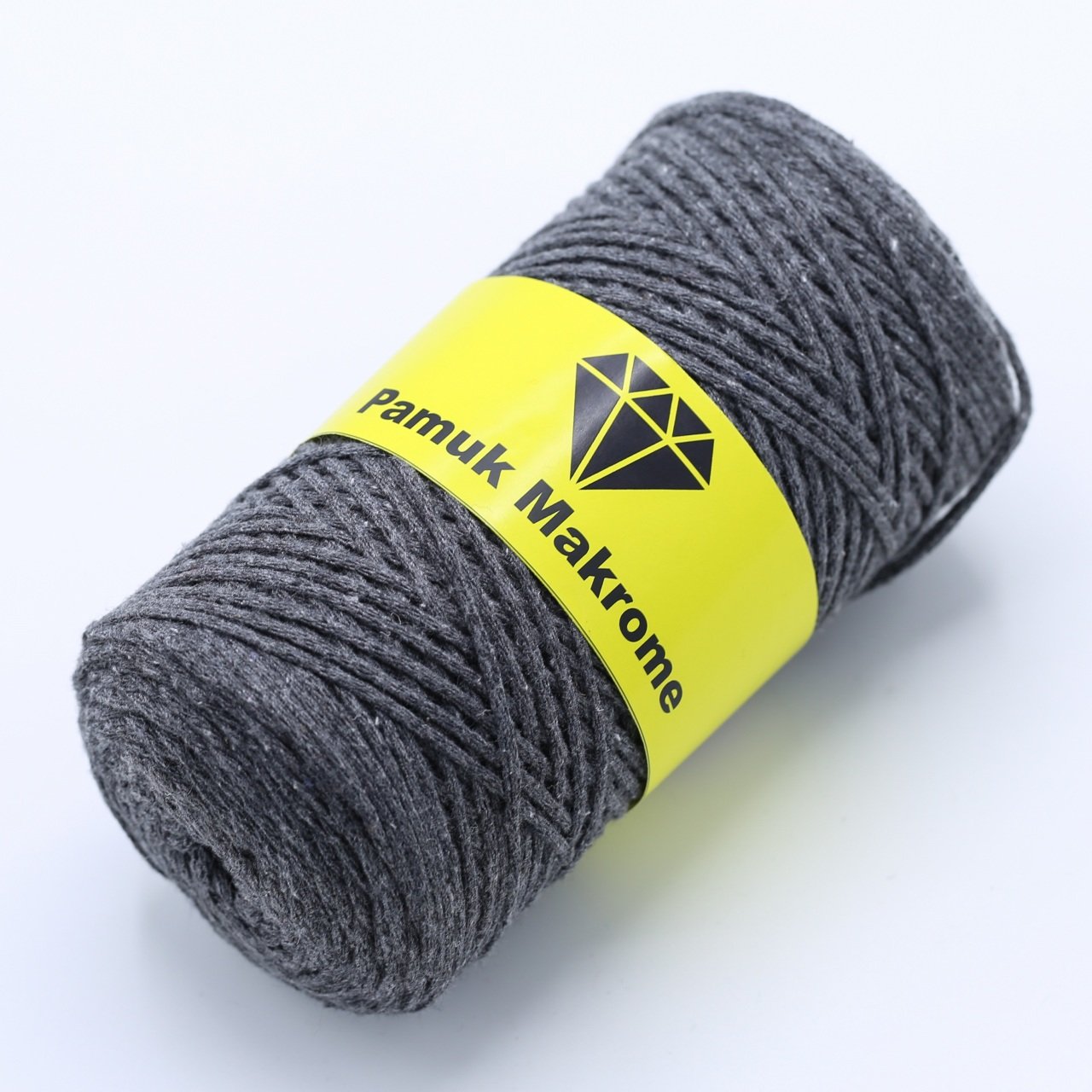 Pamuklu Makrome İpi (2mm - 250gr) Koyu Gri