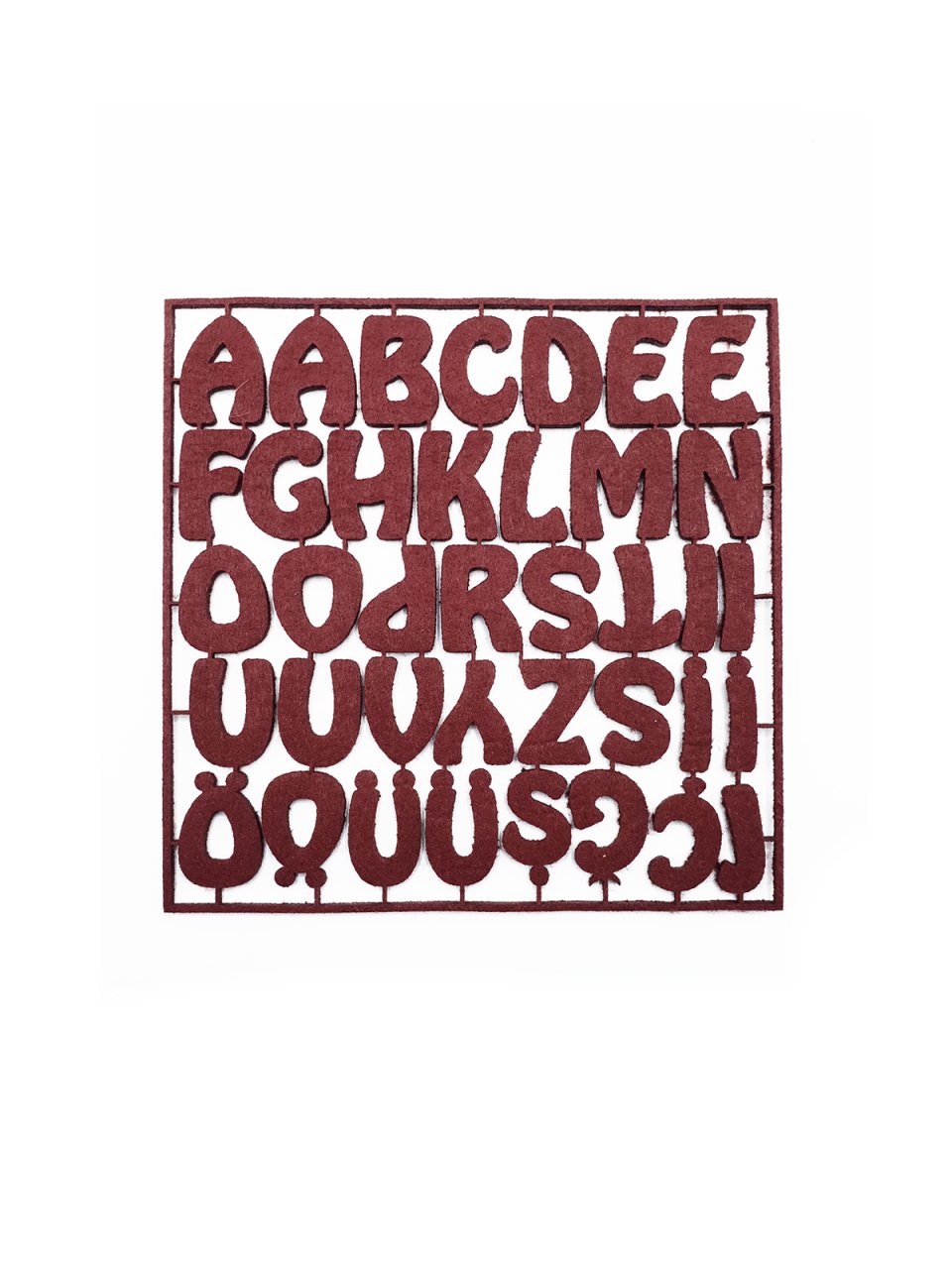 Keçeden Harfler Bordo