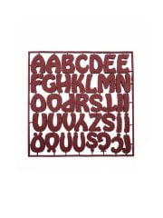 Keçeden Harfler Bordo