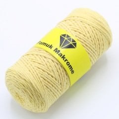 Pamuklu Makrome İpi (2mm - 250gr) Sarı
