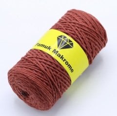 Pamuklu Makrome İpi (2mm - 250gr) Kiremit