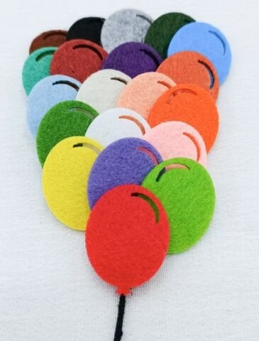 Keçe Balon Keçe Figür Seti 20'li (En:3cm Boy:4cm)