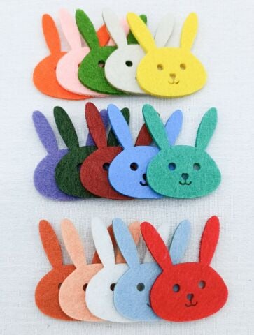 Keçe Tavşan Keçe Figür Seti 20'li (En:4cm Boy:5cm)