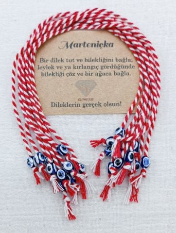 Marteniçka Bileklik Marteniçka Şans Bilekliği Marteniçka Dilek Bilekliği Nazar 10 Adet