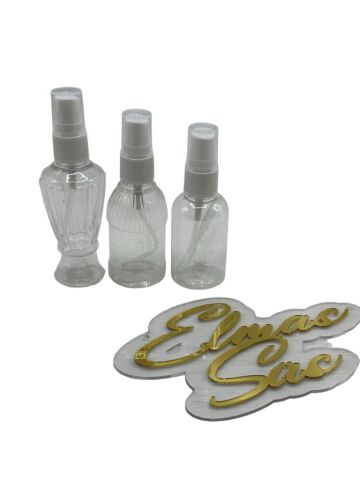 Plastik Kolonya Fısfıslı Şişe Beyaz - 50cc