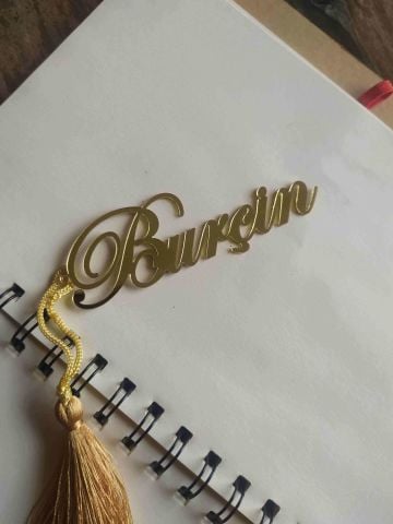 Şık Yazılı Kitap Ayracı Pleksi 15x5cm