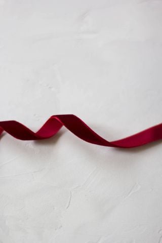 1cm Kadife Kurdele - 5m Bordo