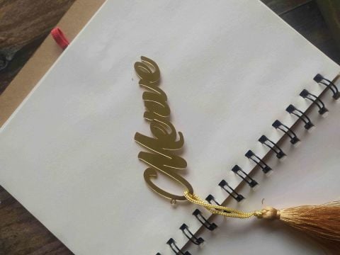 Yazılı Kitap Ayracı Pleksi 15x5cm