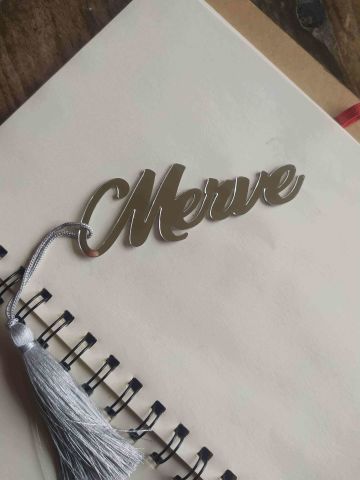 Yazılı Kitap Ayracı Pleksi 15x5cm