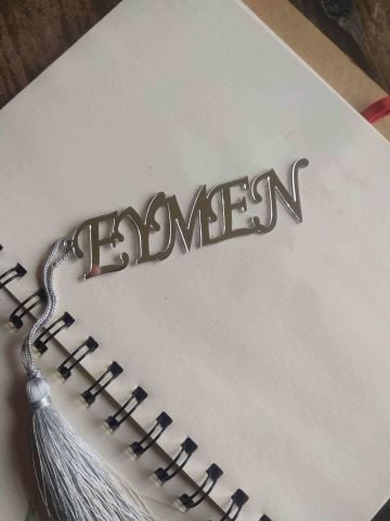 Büyük Harfli Kitap Ayracı Pleksi 15x5cm