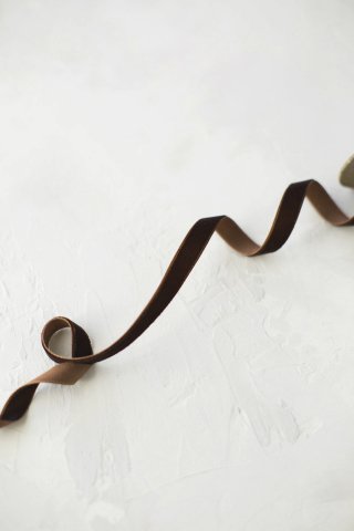 1cm Kadife Kurdele - 5m Kahverengi