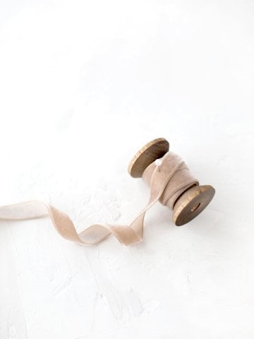 1cm Kadife Kurdele - 5m Kapuçino