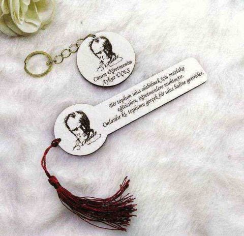 Atatürk Silüetli Kitap Ayracı Pleksi 15x4 cm
