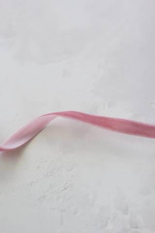 1cm Kadife Kurdele - 5m Pudra