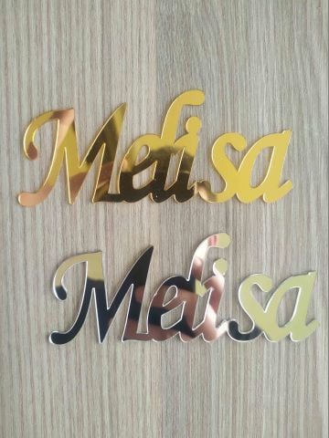 Düz Yazılı Kapı Süsü Pleksi 12x5cm