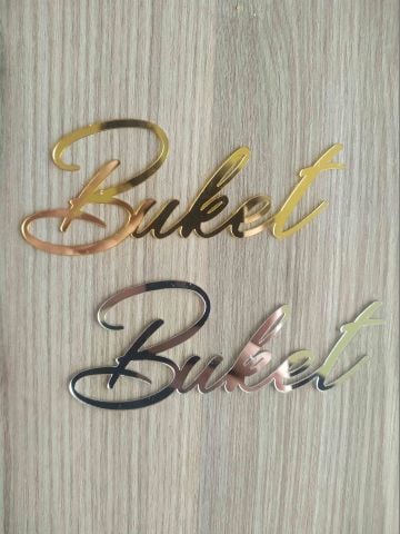 Klasik Yazılı Kapı Süsü Pleksi 12x5cm