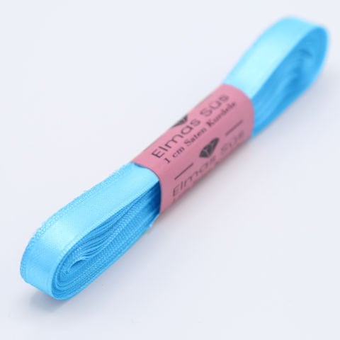 Saten Kurdele 1cm Turkuaz