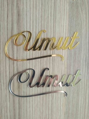 Şirin Yazılı Kapı Süsü Pleksi 12x5cm