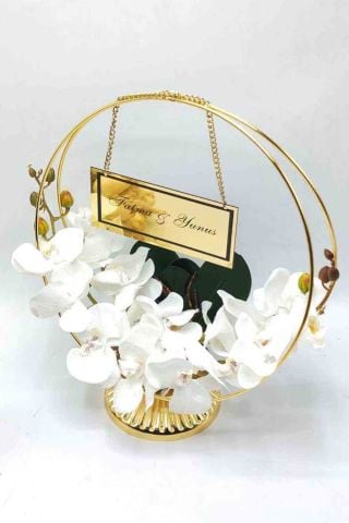 Süslü Çiçekli Masaüstü Pleksi 30cm