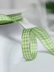 1 cm Ekose Kurdele Fıstık Yeşili