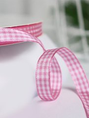 1 cm Ekose Kurdele Fuşya