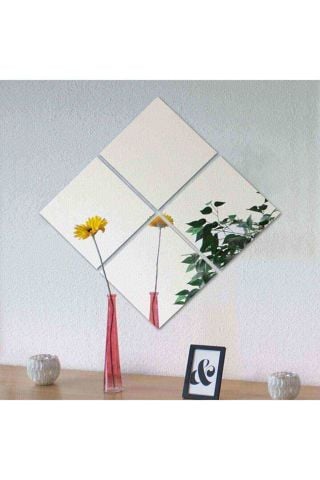 Ayna Görünümlü 10 Parça Pleksi 14cm
