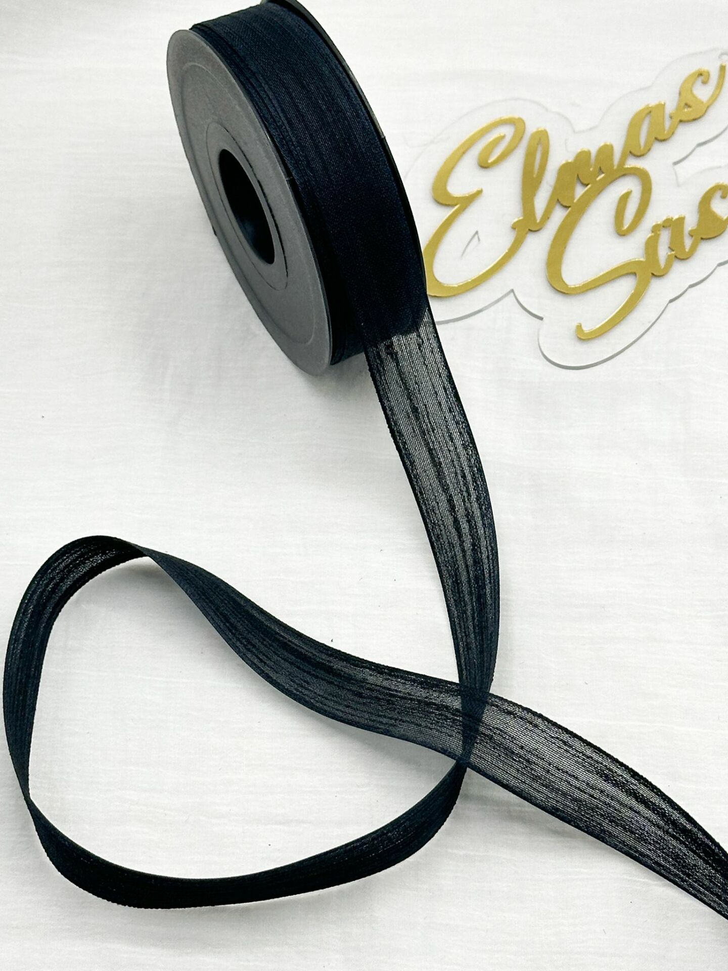 Nopel Keten Kurdele (2.5 cm 20 mt) Siyah
