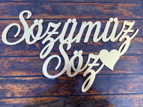 'Sözümüz Söz' Pleksi 50x30cm