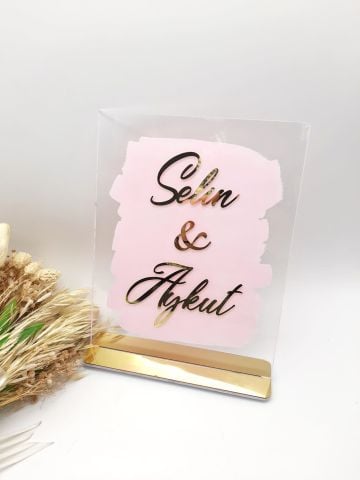 Şeffaf Masaüstü İsimlik Pleksi 25x20cm