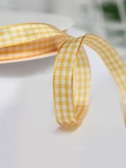 1 cm Ekose Kurdele Sarı