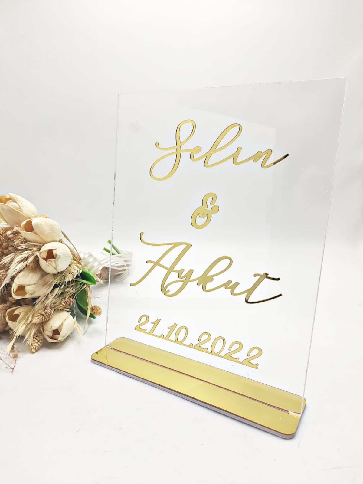 Şeffaf Masaüstü İsimlik Pleksi 25x20cm