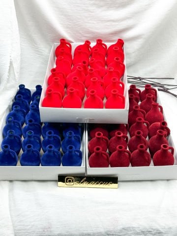 Hediyelik Kutu Testi Flok Kaplama (24lü) Siyah