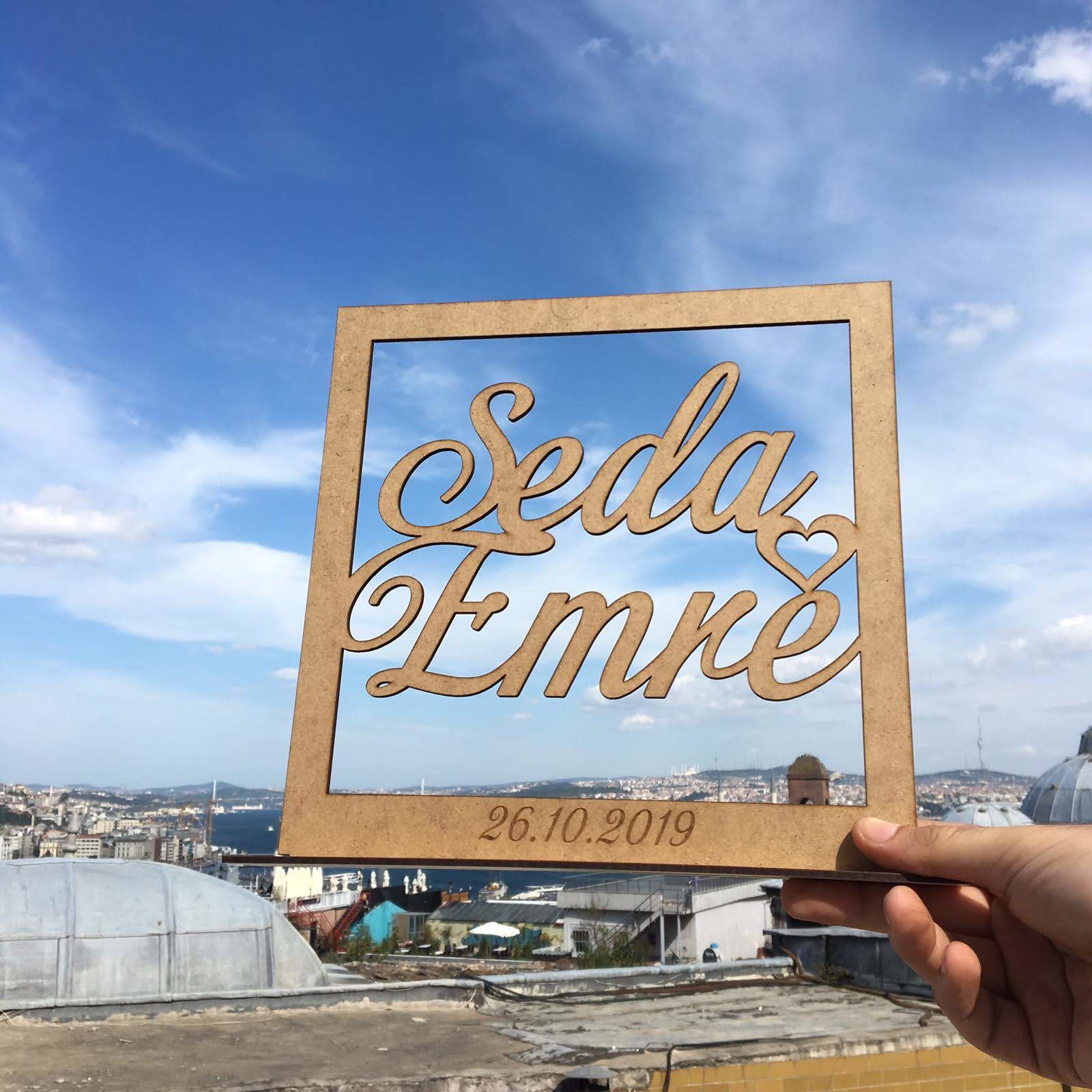 Kare Masaüstü İsimlik Pleksi 25cm