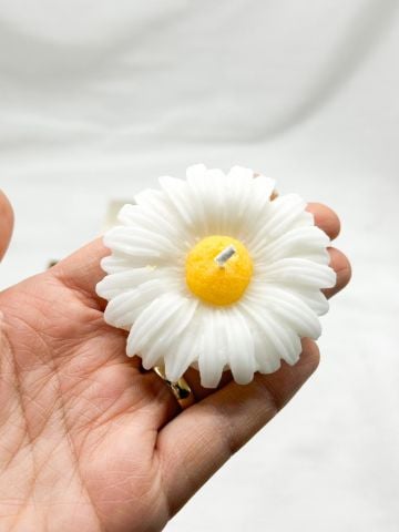 Kutulu Papatya Çiçek Mum 12 li Beyaz - Beyaz Kutu