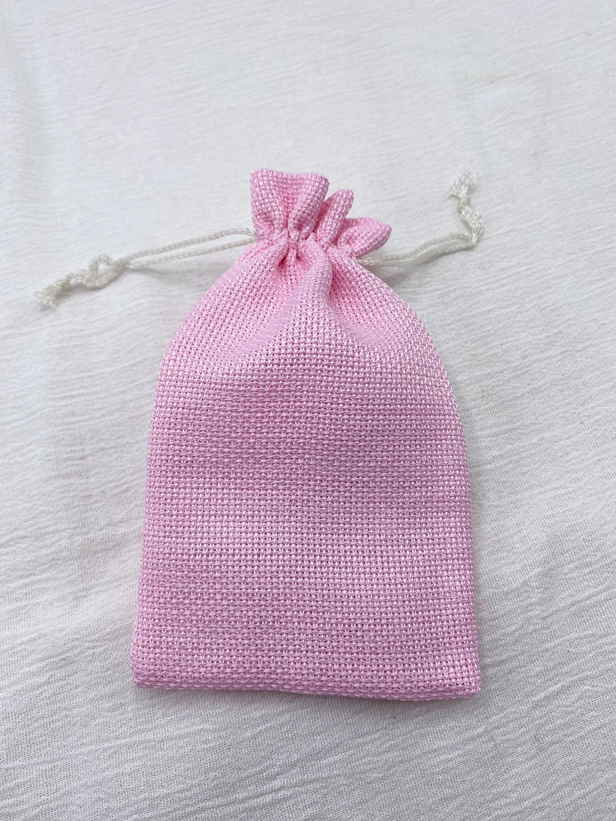 Keten Kese - 10 adet Pembe