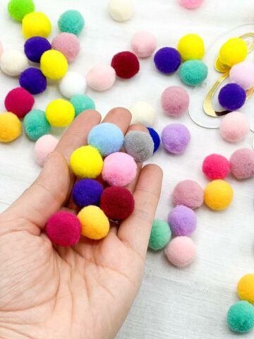 Peluş Ponpon Mavi