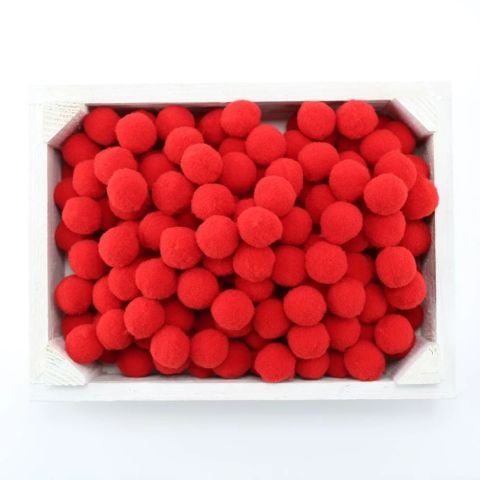 Peluş Ponpon Kırmızı