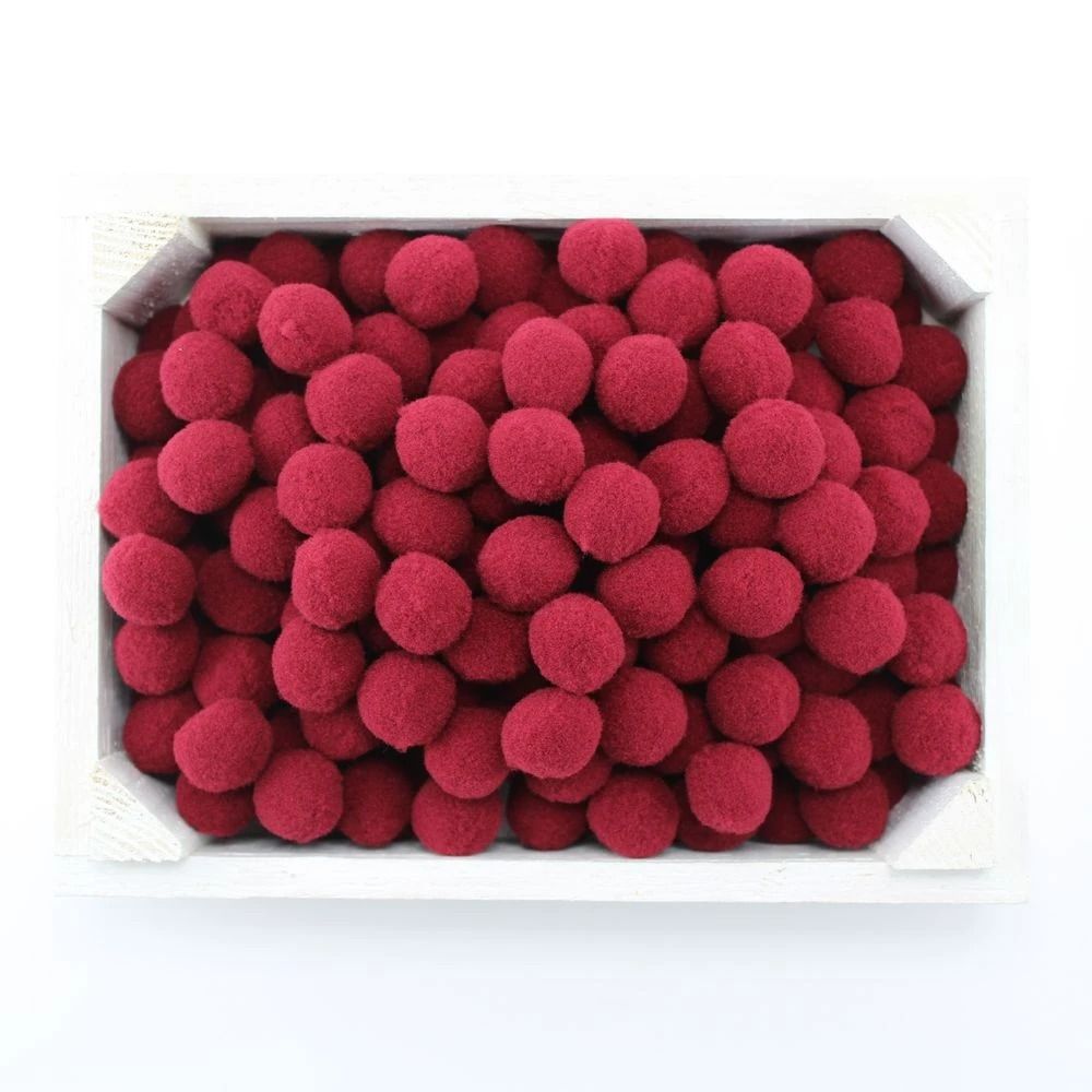 Peluş Ponpon Bordo