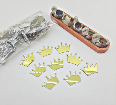 Kral Tacı Pleksi 3cm Altın
